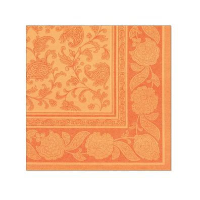 8x Papstar 20 Servietten "ROYAL Collection" 1/4-Falz 40 cm x 40 cm orange "Ornaments"