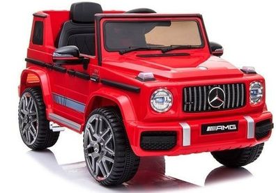 Kinderfahrzeug Mercedes G63 AMG Rot Ledersitz EVA-Reifen Kinderauto Fahrzeug