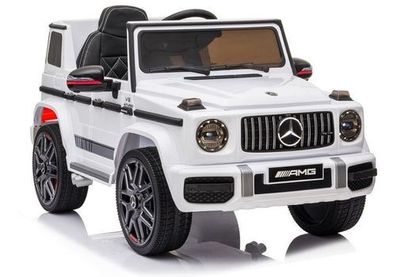 Kinderfahrzeug Mercedes G63 AMG Weiß Ledersitz EVA-Reifen Auto