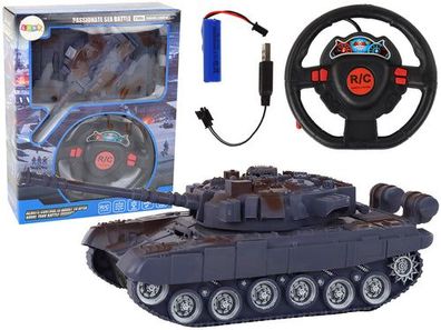 R/C-Panzer, ferngesteuerte Lichter, Ton, Marineblau, 1:18, 27 MHz