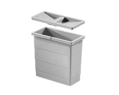 Hailo 12 Liter Inneneimer 1102449 hellgrau 
Kunststoffeier 320 x 156 x