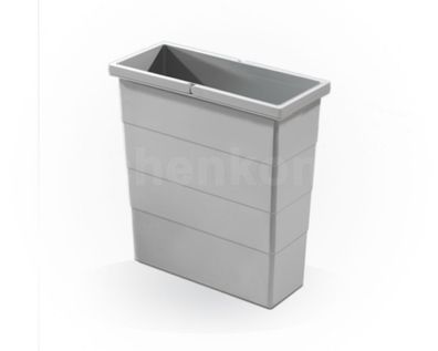 Hailo 12 Liter Inneneimer 1122459 hellgrau 320 x 141 x 350 mm 2 Henkel