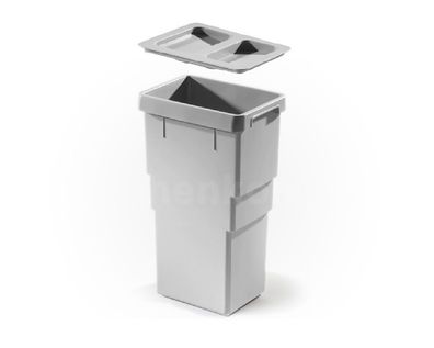 Hailo 13 Liter Inneneimer 1107229 hellgrau 258 x 198 x 413 mm