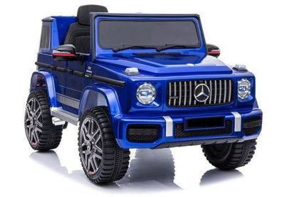 Kinderfahrzeug Mercedes G63 AMG Blau lackiert Ledersitz EVA-Reifen Auto