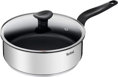 Tefal Primary Schmorpfanne 24 cm + Glasdeckel, hochwertiger pfanne, nduktion