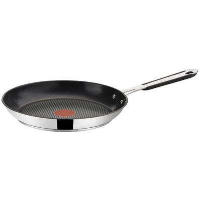 Tefal E85707 Brat Pfanne Edelstahl Pfanne ,24 cm Pfanne für alle Herdarten