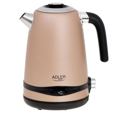 Adler Wasserkocher AD1295G, 2200W, 1,7 Liter, emperatureinstellung 40-100°C, UNG