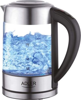 Adler Wasserkocher AD1247, 2200W, 1,7 Liter, Temperatureinstellung 40-100°C, UNG