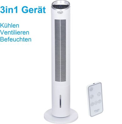 ADLER AD7855 mobile Klimaanlage, 3in1 Funktionen, Klimagerät, Ventilator, 60W