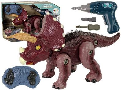 Spinnender Dinosaurier mit Bohrer aus Kunststoff