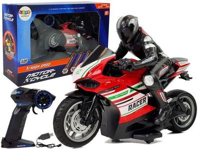 Sportmotorrad 2.4G Ferngesteuerter Racer Reichweite 35m Rot