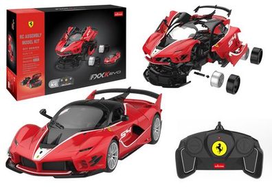 Bausteine Auto Rastar 1:18 Ferrari FXXK EVO Rot 88 Elemente