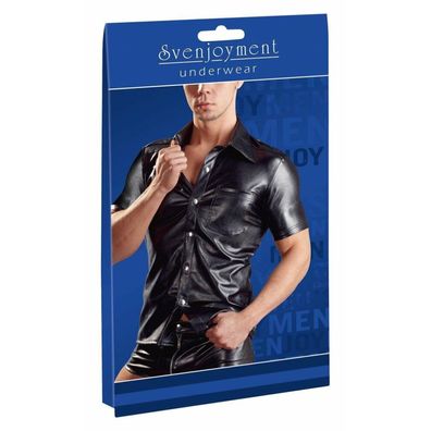 Lederimitat Herren Hemd XL