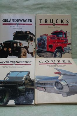 4x Faszination Automobil Trucks Coupes Geländewagen Militärfahrzeuge