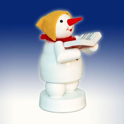 Weihnachtsdekoration Schneemann mit Gesangsbuch Höhe 8cm NEU Schnee Eismann