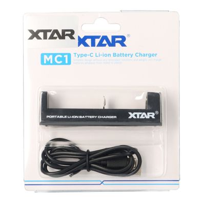 XTAR MC1 USB-C-Akkuladegerät 10440 über 18650 bis 26650 Li-Ion Zellen