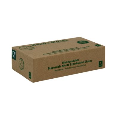Nature Gloves, Nitril-Untersuchungshandschuh, puderfrei, grün, Gr. L | Box (100 Stück