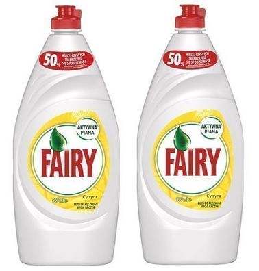 Fairy Zitronen-Geschirrspülmittel 2x900 ml