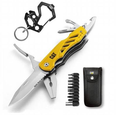 CAT Multitool BOX 2er Set mit 11 in 1 Multitool mit Gürteltasche und Universalwerk