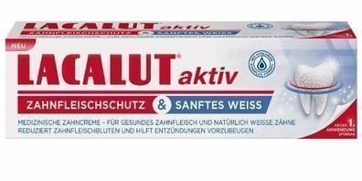 Lacalut Aktiv Zahnpasta, 75ml - Frischer Atem & Zahnschutz