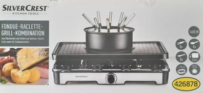 SILVERCREST® Raclettegrill mit Fondue 8 Personen »SRGF 1400 A1«