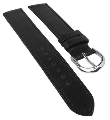 Herzog Lamm-Nappa Uhrenarmband | weiches Leder schwarz 32302