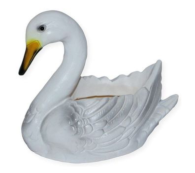 Deko Garten Figur Pflanzfigur Schwan zum Bepflanzen aus Kunststoff Höhe 28 cm