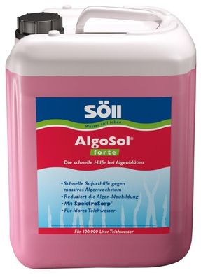 Söll Algenentferner 5 Liter AlgoSol forte für 100 Qbm Teichwasser