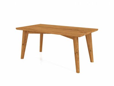 Couchtisch Gerg aus Wildeiche massiv 60x80x48 cm mit Holzbeinen