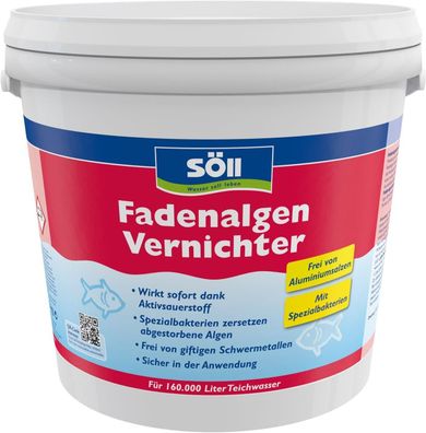 Söll Algenentferner 5 Kg FadenalgenVernichter für 160 Qbm Teichwasser