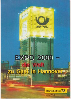 BRD 2000 Faltkarte Weltausstellung EXPO 2000, Hannover