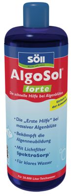 Söll Algenentferner 1 Liter AlgoSol forte für 20 Qbm Teichwasser