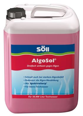 Söll Algenentferner 2,5 Liter Algosol für 50 Qbm Teichwasser