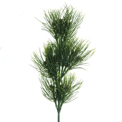 GASPER Kiefernzweig Grün mit Zapfen 46 cm - Kunstblumen