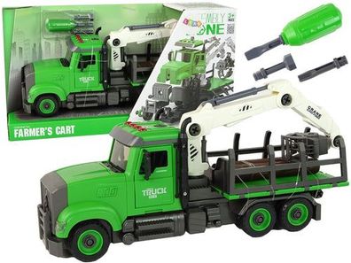 Grüner Holztransporter