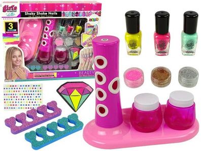 Nagellackier-Set Nagel-Glitter-Spender Nagellack-Sticker