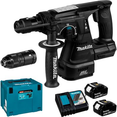 Makita DHR243RTJB Akku-Kombihammer-Set (inkl. 2x Akku 5,0 Ah + Ladegerät, Makpac)