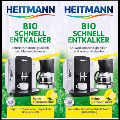 Heitmann Bio Schnell-Entkalker 2x25g - Natürlicher Universalentkalker (5er Pack)