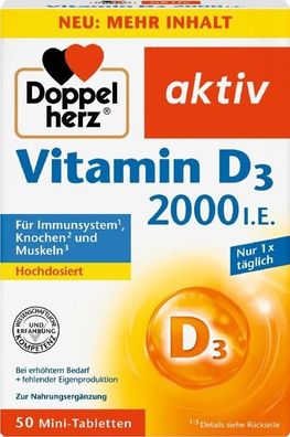 Doppelherz Vitamin D3 2000 I.E. Tabletten 50 St