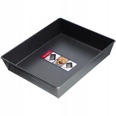 KADAX rechteckige Backform, Blechränder für Kuchen, 30.5x25.5 cm, Schwarz