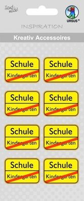 Kreativ Accessoires Aufkleber Schule 8 Stück selbstklebend