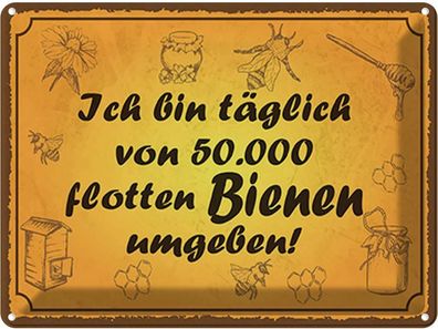 vianmo Blechschild 40x30cm Von 50000 Flotten Bienen Umgeben Deko Geschenk