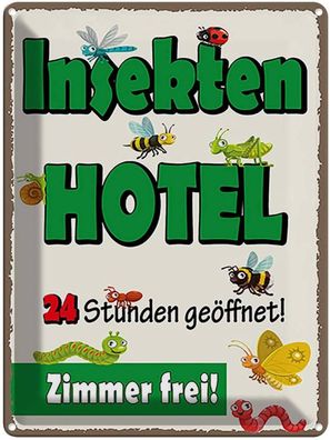 vianmo Blechschild 30x40cm Insektenhotel Zimmer Frei Deko Geschenk