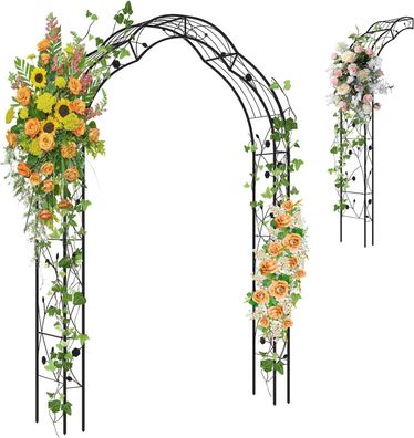 Rosenbogen halbrund, Gartenbogen Metall f¨¹r Kletterpflanzen, 2 Halbb?gen Garten