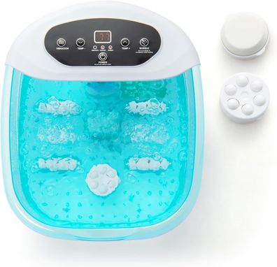 Fußbad Massagegerät, Fussbadewanne elektrisch, Foot Massager mit 1H Timer, Eisblau