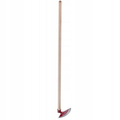 KADAX Gartenhacke aus Metall mit Holzstiel, Halbrund, 18 cm, Rot