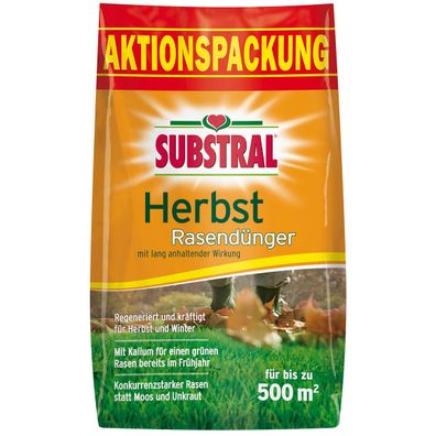 SUBSTRAL® Herbst-Rasendünger 12,5 kg für bis zu 500 m²