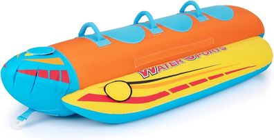 Bananenboot f¨¹r 3 Personen, Towable Tube mit 3 Eva-gepolsterten Sitzen und Griffen