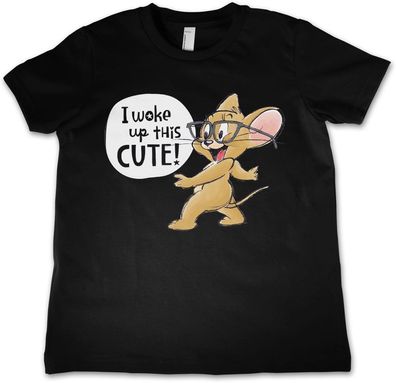 Tom & Jerry Kinder Jerry I Woke Up This Cute Kids T-Shirt WB-12-TJ050-DTF028