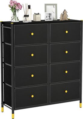 Stoffkommode mit 8 Schubladen, Schubladenkommode mit Metallrahmen, Sideboard